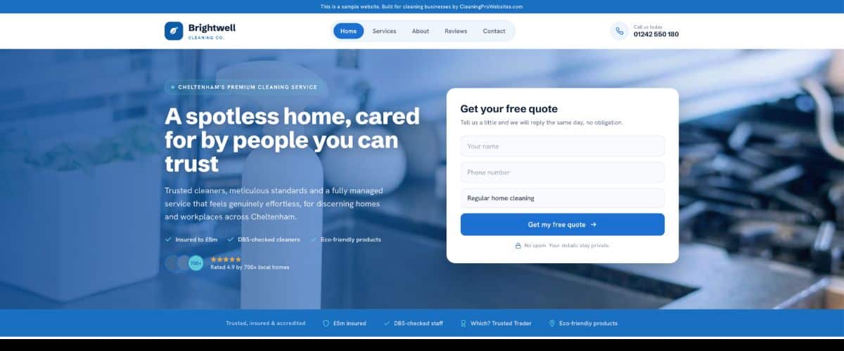 Home pay monthly website examples, a five page site with a gallery